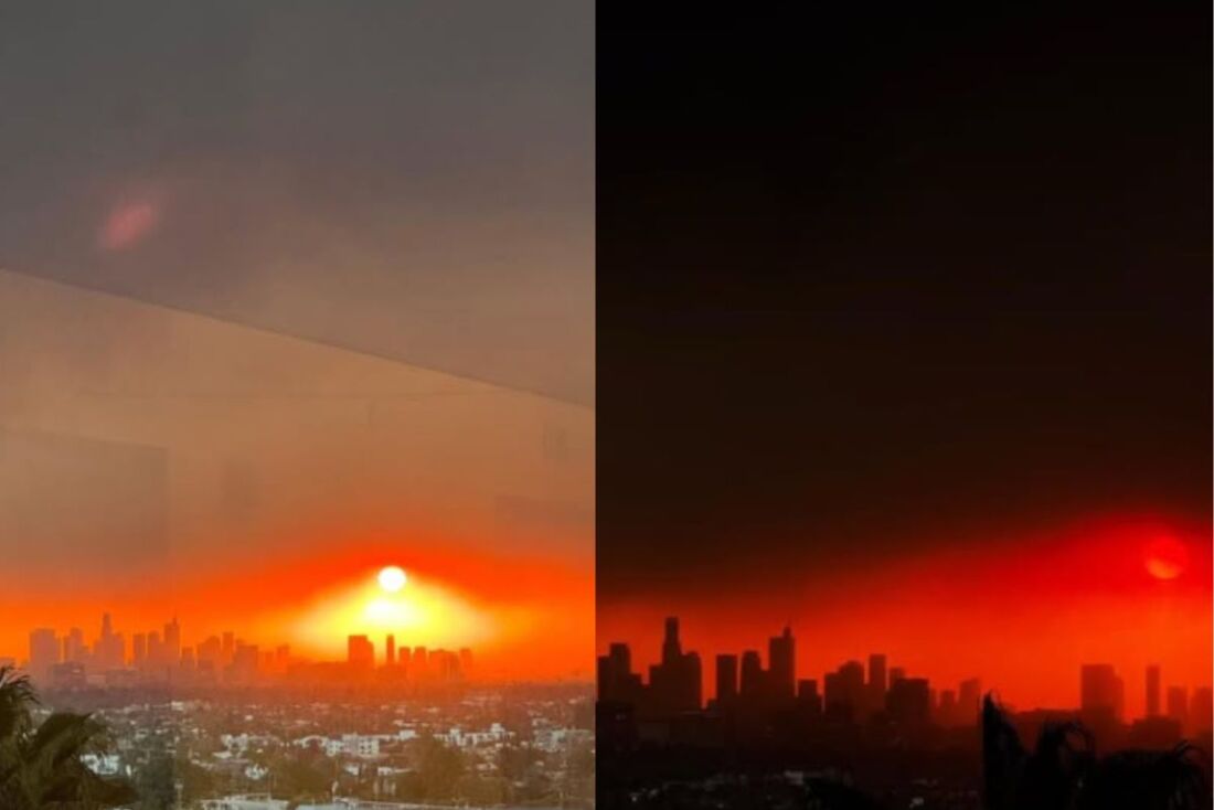 Fernanda Torres compartilhou imagens de Los Angeles durante os incêndios florestais