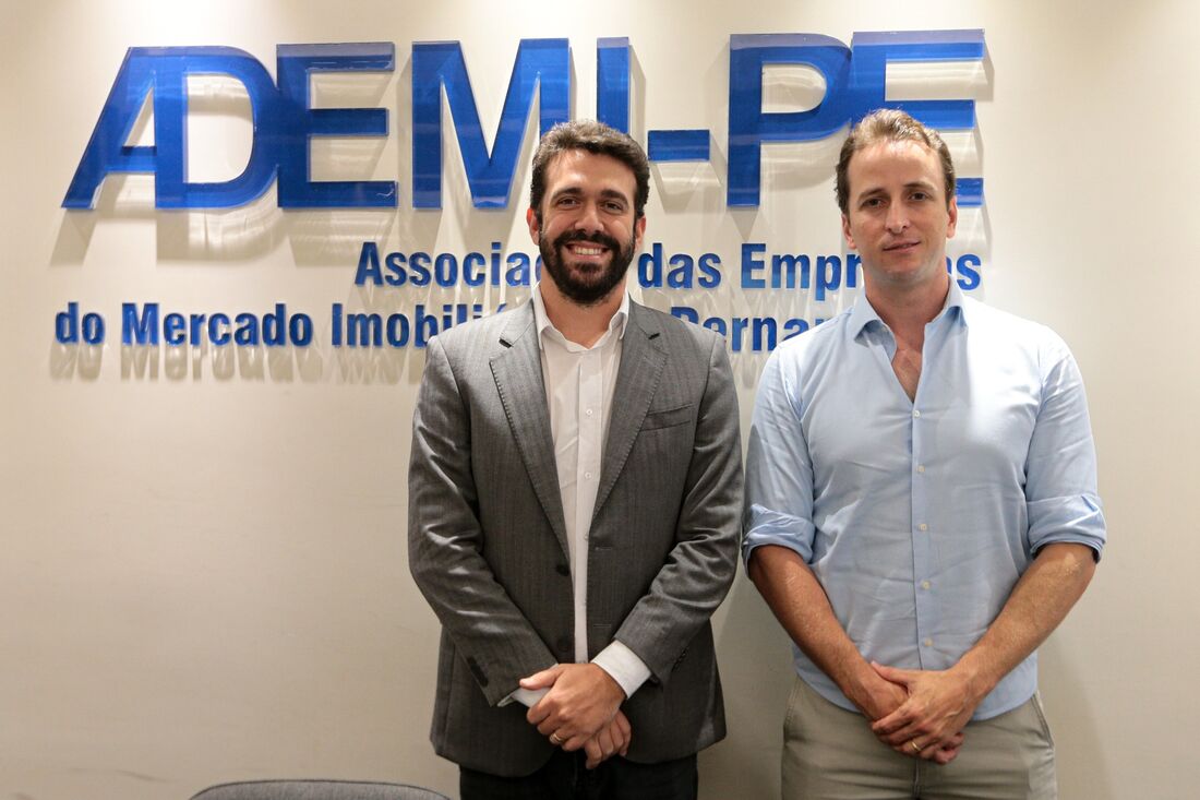 Felipe Matos, secretário de Desenvolvimento Urbano e Rafael Simões, presidente da Ademi-PE. 