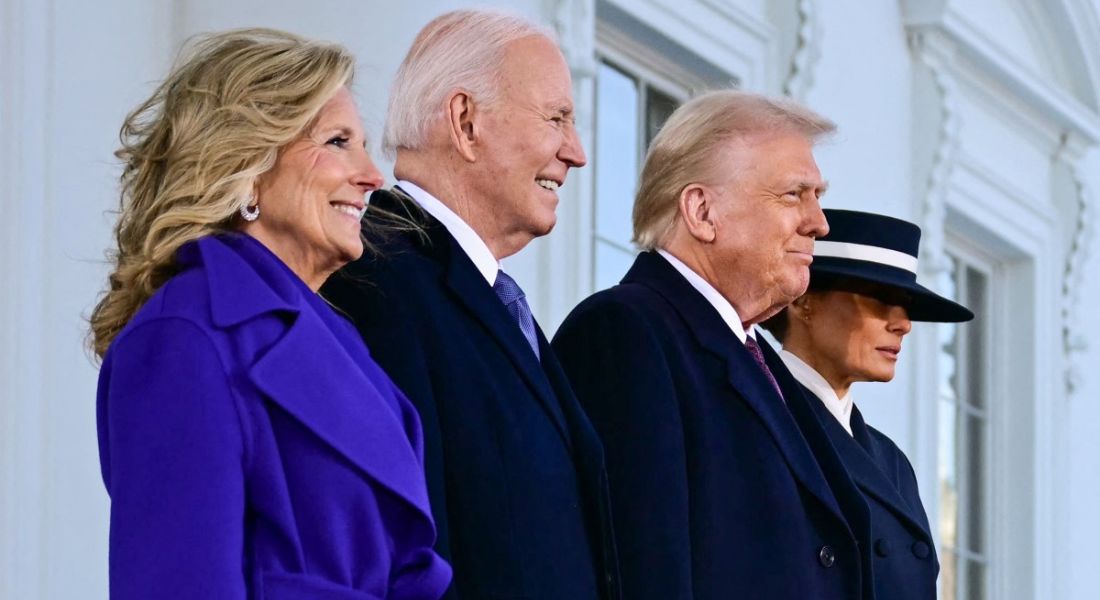 Jill e Joe Biden e Donald e Melania Trump