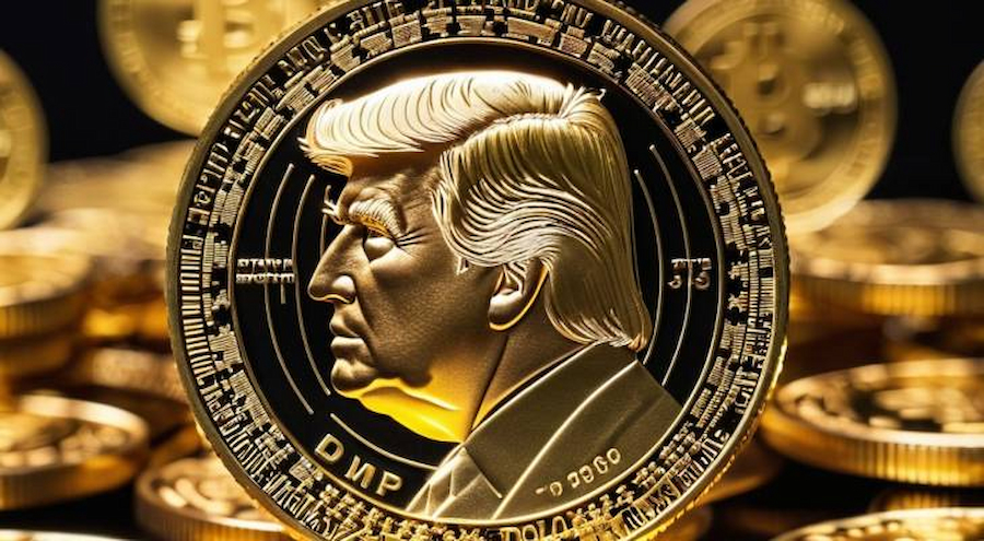 A meme coin do presidente eleito dos EUA, Donald Trump, alcançou um valor de mercado de quase US$ 10 bilhões na manhã desta segunda-feira