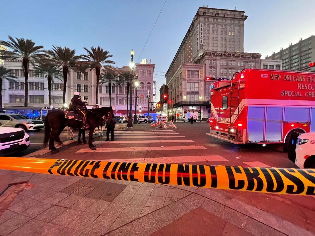 Cena do crime em Nova Orleans, Estados Unidos