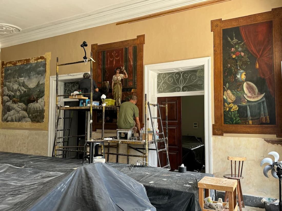 Pinturas murais da Academia Pernambucana de Letras passam por restauro