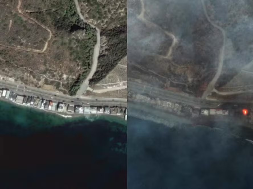 Imagens de satélite mostram destruição por incêndio em área de Malibu, em Los Angeles 