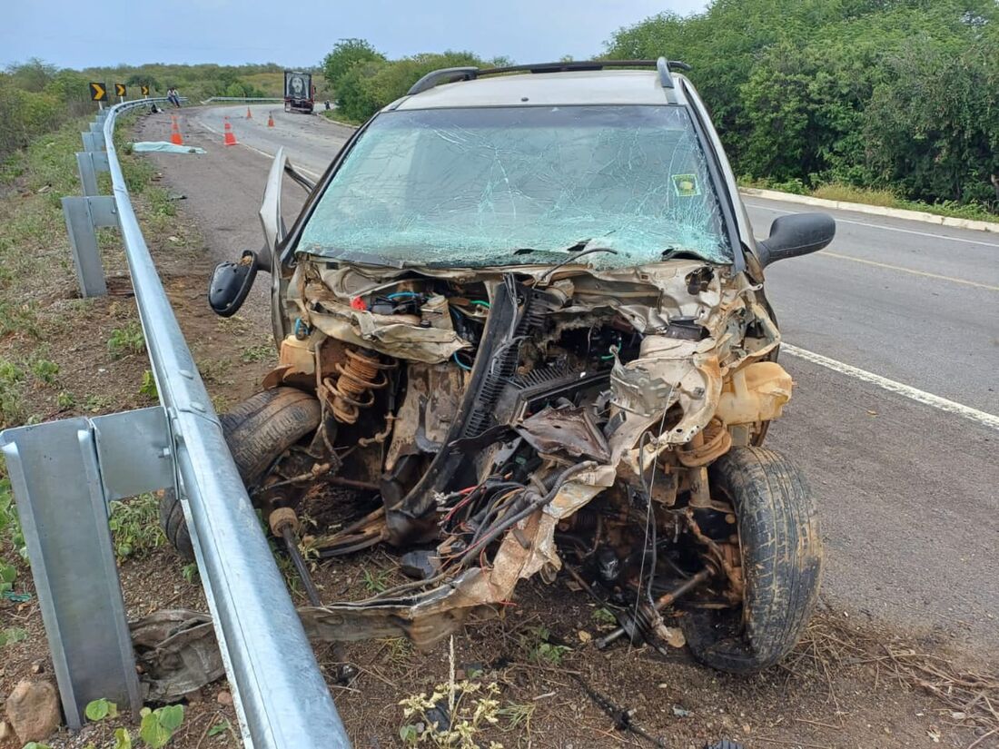 Colisão entre caminhonete e carreta deixa um morto, em Afrânio