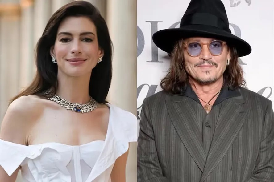 Anne Hathaway e Jhonny Deep contracenaram em Alice País das Maravilhas 