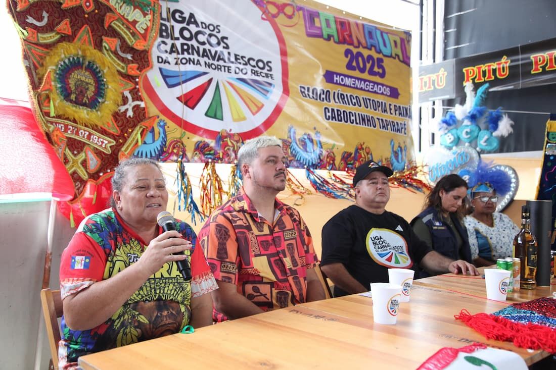 Coletiva de imprensa da Liga de Blocos da Zona Norte Do Recife