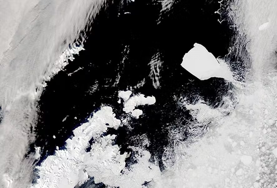 Imagem de satélite do iceberg A23a 