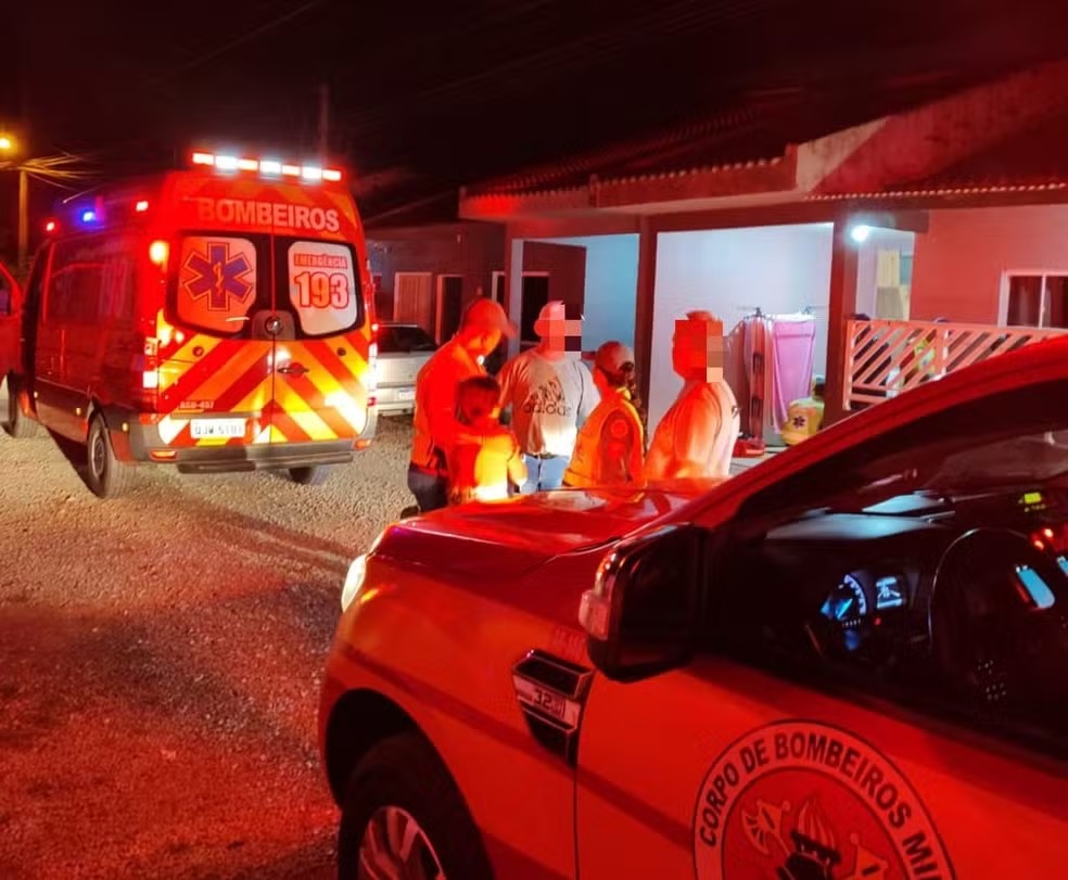 Atendimento após menino de 11 anos ser atropelado em Gaspar