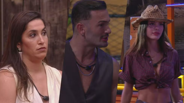 Os participantes Daniele e Diogo Hypólito e Vitória Strada