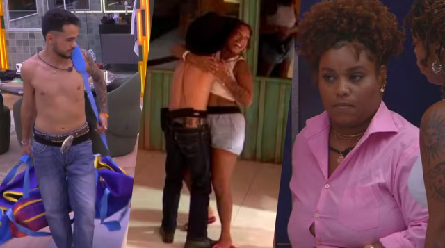 Os participantes do BBB 25 João Pedro, Thamiris e Camilla