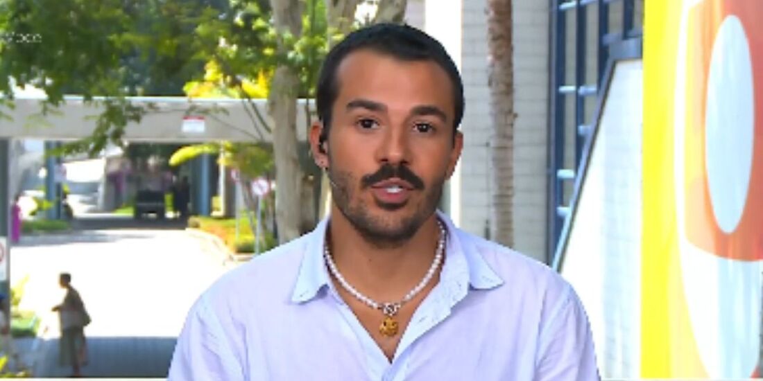 Mateus Pires, ex-BBB, esteve no quadro "Café com o Eliminado" no Mais Você