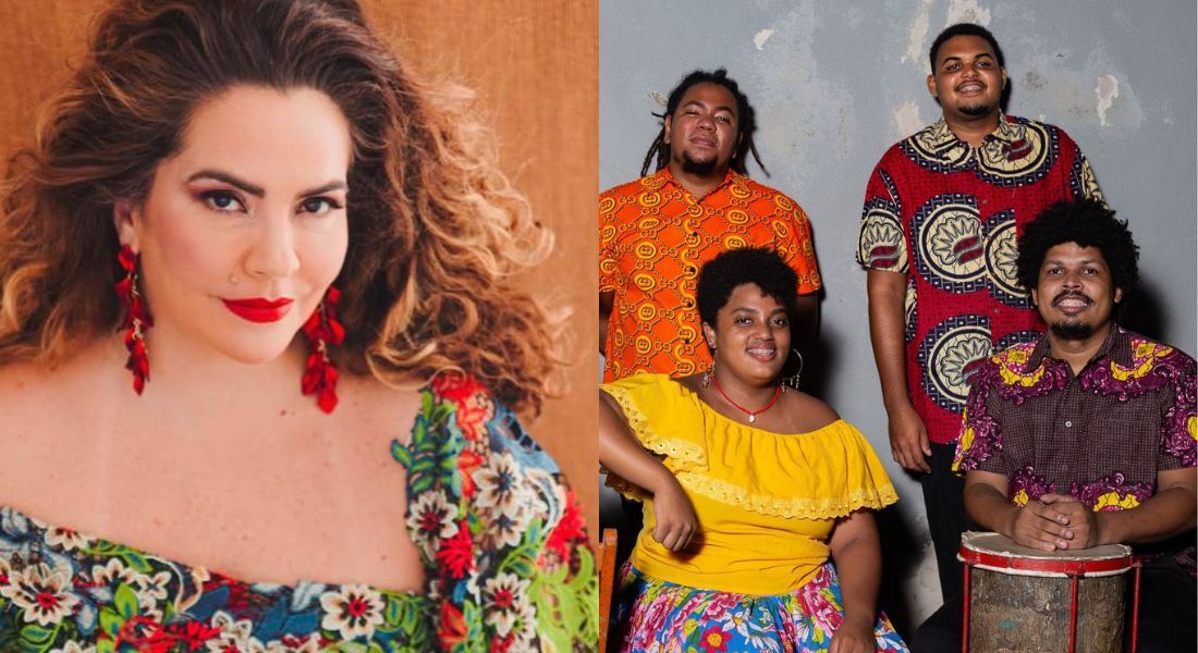 Karynna Spinelli leva todo o seu samba e brilho ao público às 18h