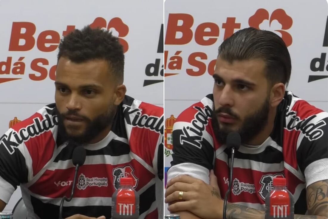 Hiago Ribeiro e Eduardo Tanque foram apresentados no Santa Cruz