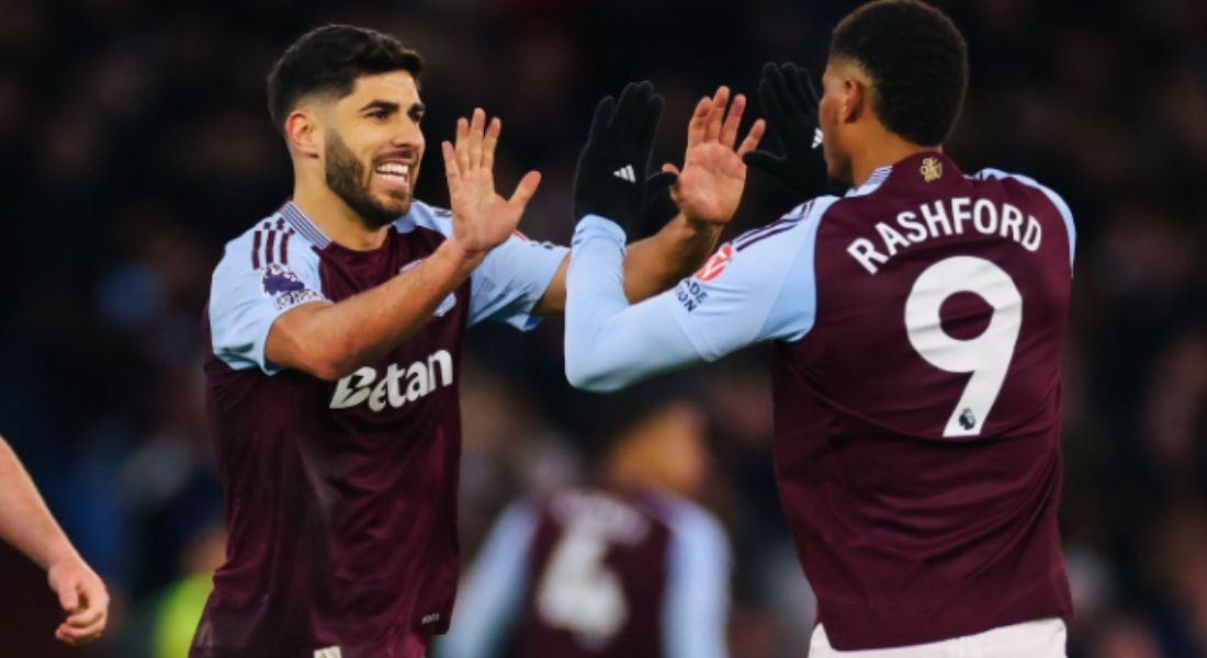 Asensio marcou os dois gols dos anfitriões com assistências de Rashford.