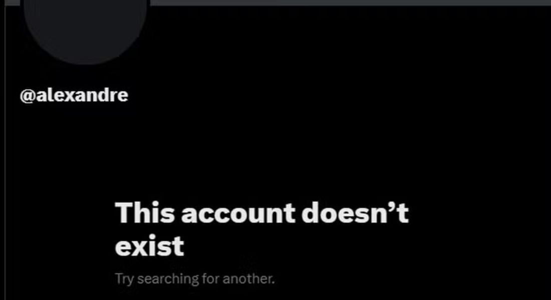 Perfil de Alexandre de Moraes no X, antigo Twitter, é desativado