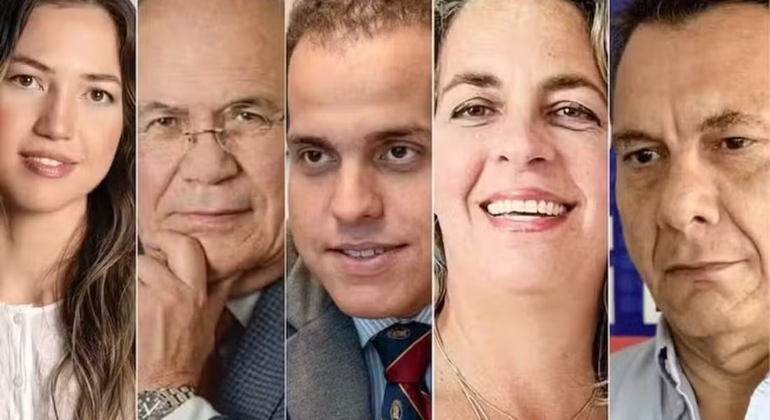 Claudia Macero, Omar González, Pedro Urruchurtu, Magalli Meda e Humberto Villalobos. Opositores de Maduro asilados em embaixada da Argentina em Caracas