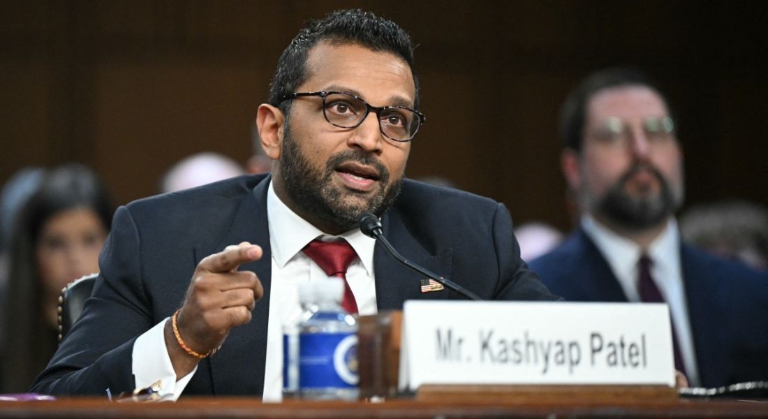 o diretor do Departamento Federal de Investigação dos Estados Unidos, o FBI, Kash Patel.