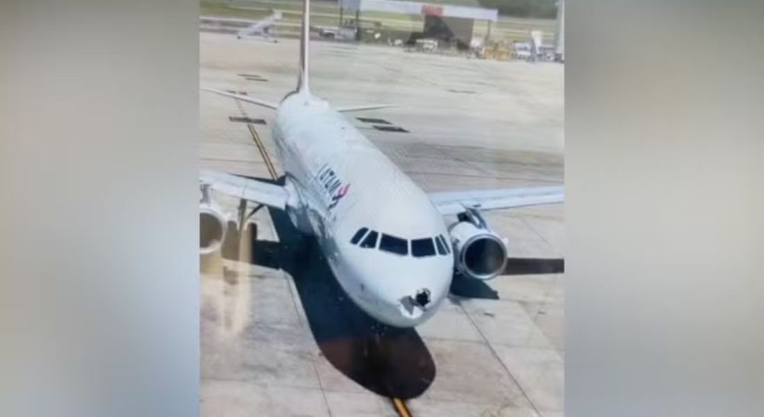 Avião da Latam colide contra pássaro e é obrigado a retornar para o Galeão