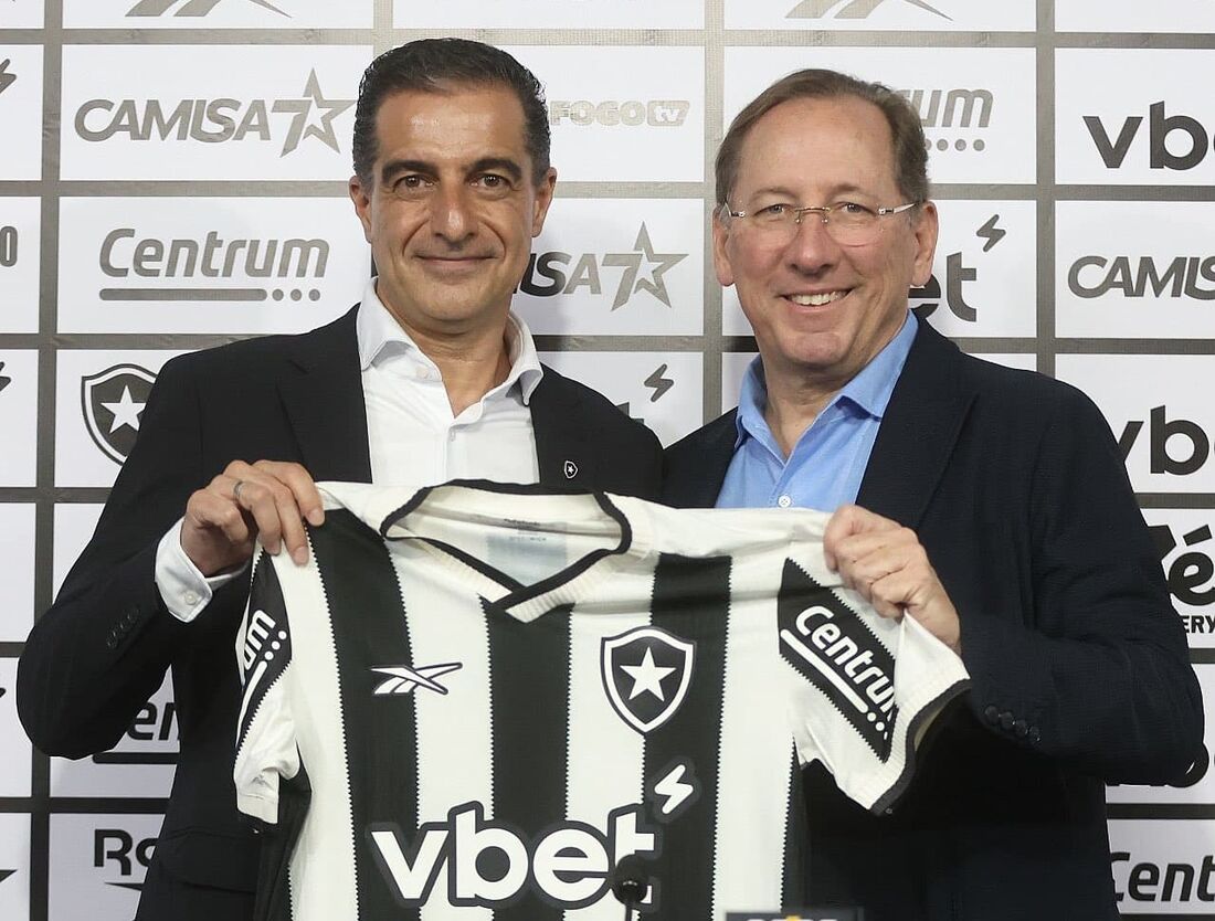 Renato Paiva, novo treinador do Botafogo, e Jhon Textor 