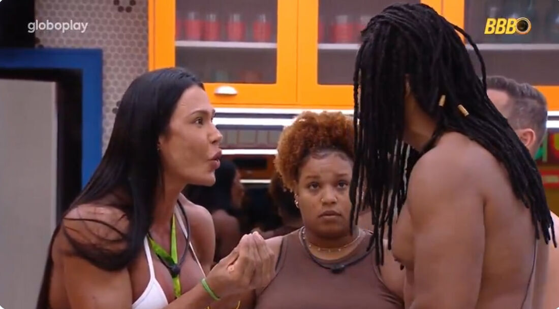Gracyanne e Diogo discutiram feio na cozinha, nesta quinta (6), no BBB 25