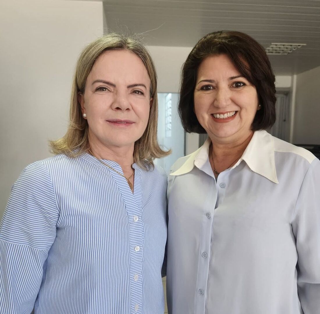 Gleisi Hoffman e Lenir Assis