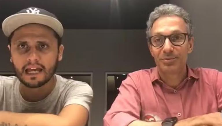 O senador Cleitinho e o governador Romeu Zema em live em 2018