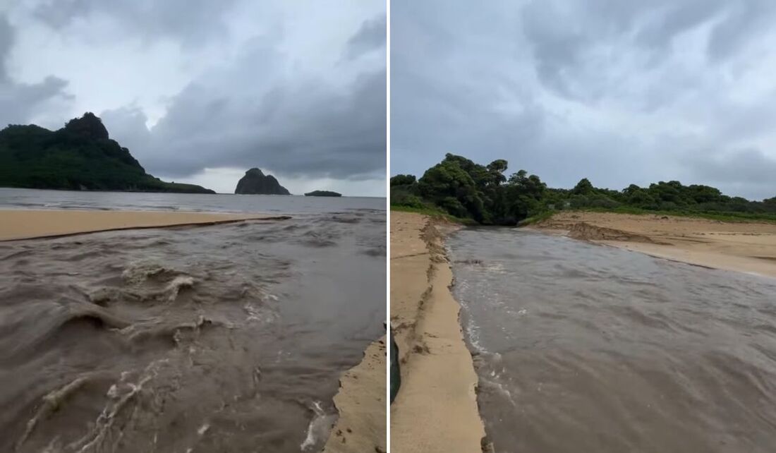 Fernando de Noronha registrou fortes chuvas nas últimas horas