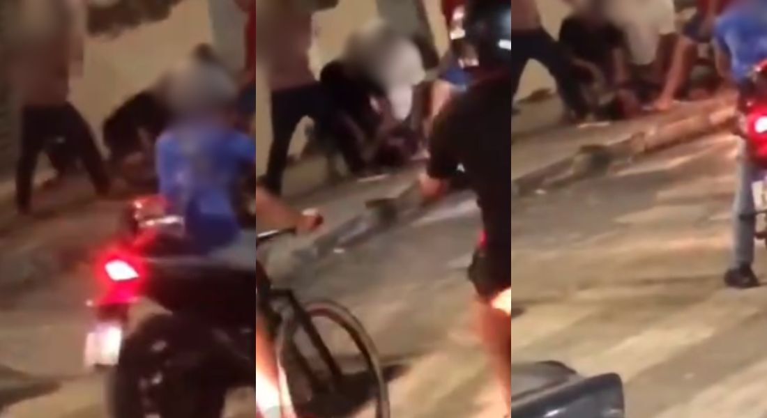 Suspeito tentou fugir, mas foi contido por populares, que o agrediram