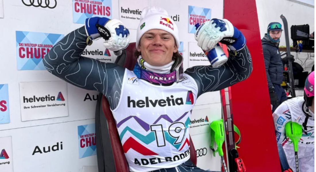 Lucas Braathen perdeu medalha de ouro para o norueguês Henrik Kristoffersen em etapa da Copa do Mundo de esqui alpino