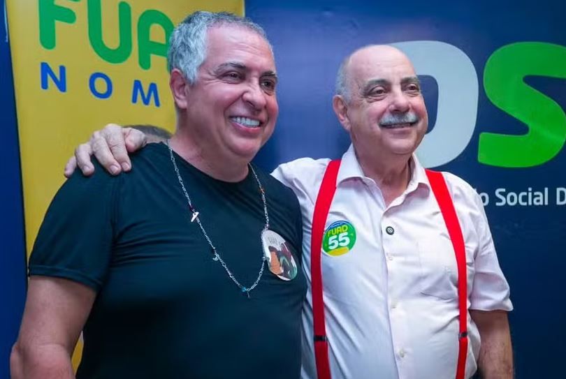 Eleitos em BH: o vice-prefeito Álvaro Damião e o prefeito Fuad Noman 
