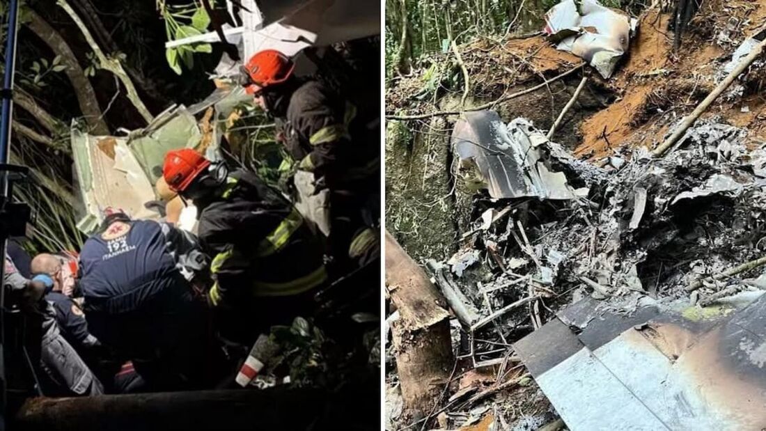 Avião cai em Itanhaém, litoral sul de São Paulo