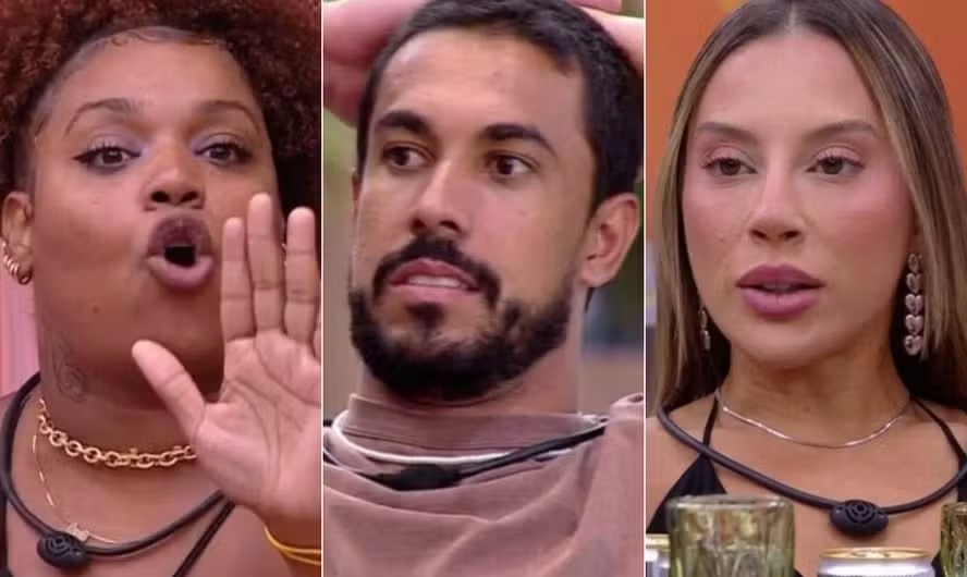 Da esquerda para a direita, Camilla, Maike e Renata: participantes do BBB 25 estão no paredão desta semana 