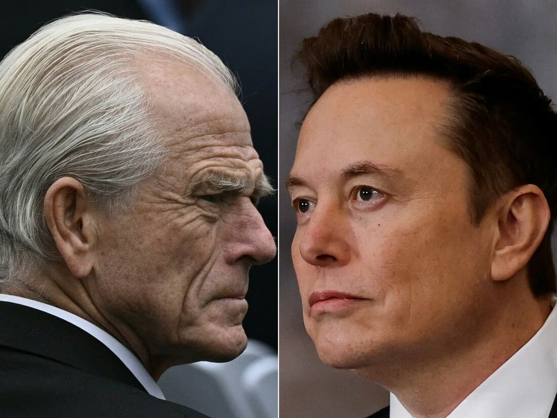 Conselheiro Sênior do Presidente para Comércio e Manufatura Peter Navarro e o CEO da Tesla e SpaceX Elon Musk