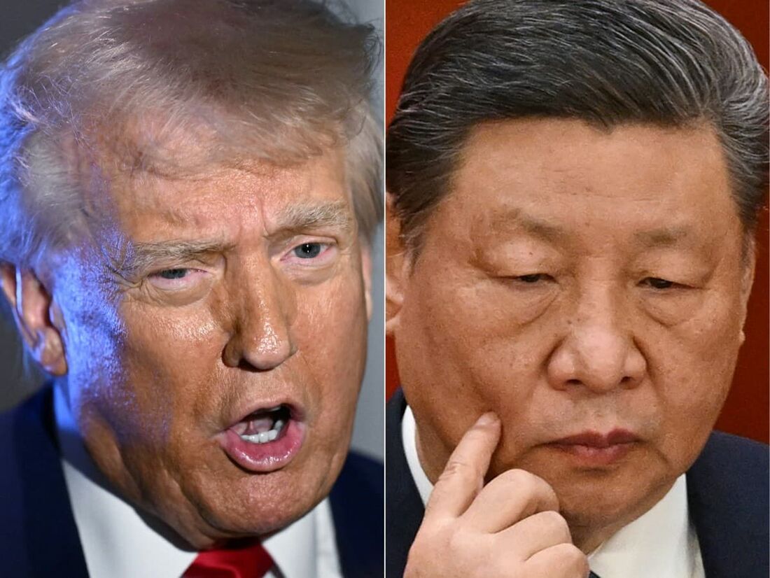 Presidente dos Estados Unidos, Donald Trump, e presidente da China, Xi Jinping