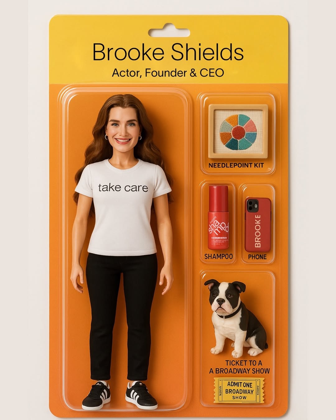 Atriz americana Brooke Shields publicou seu "starter pack" no Instagram