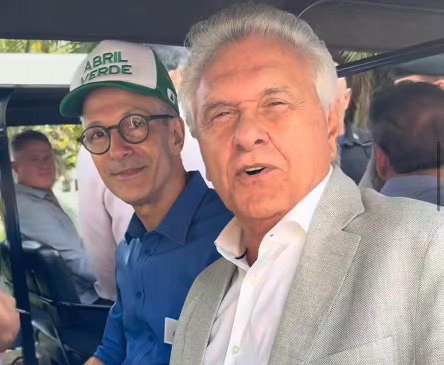 O governador de Minas Gerais, Romeu Zema, e o governador de Goiás, Ronaldo Caiado
