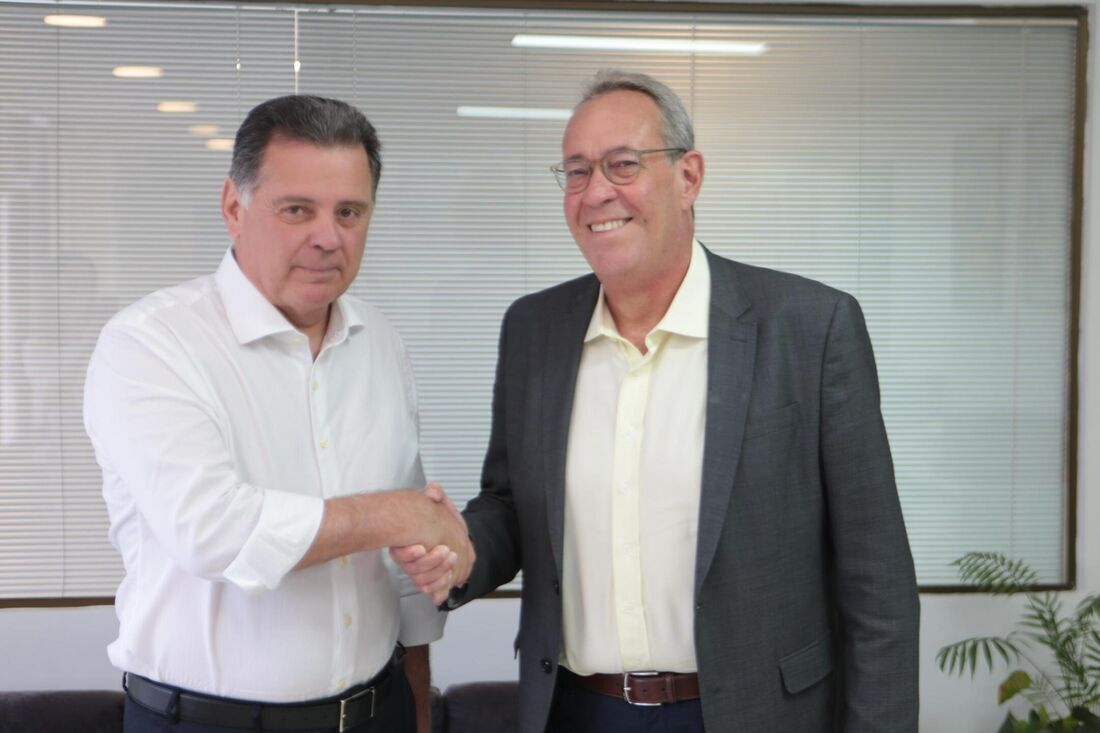 Presidente do PSDB nacional, Marconi Perrillo (PSDB) e presidente do diretório estadual do partido, Álvaro Porto.