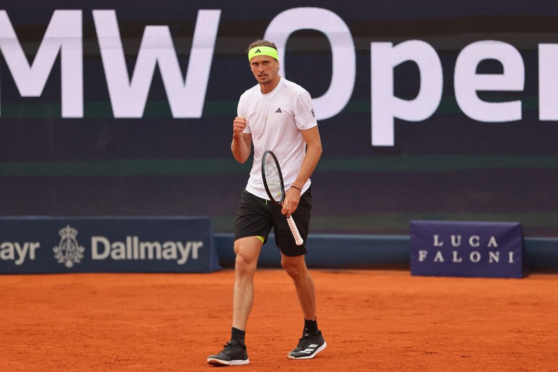 Zverev durante partida contra o francês Alexandre Muller