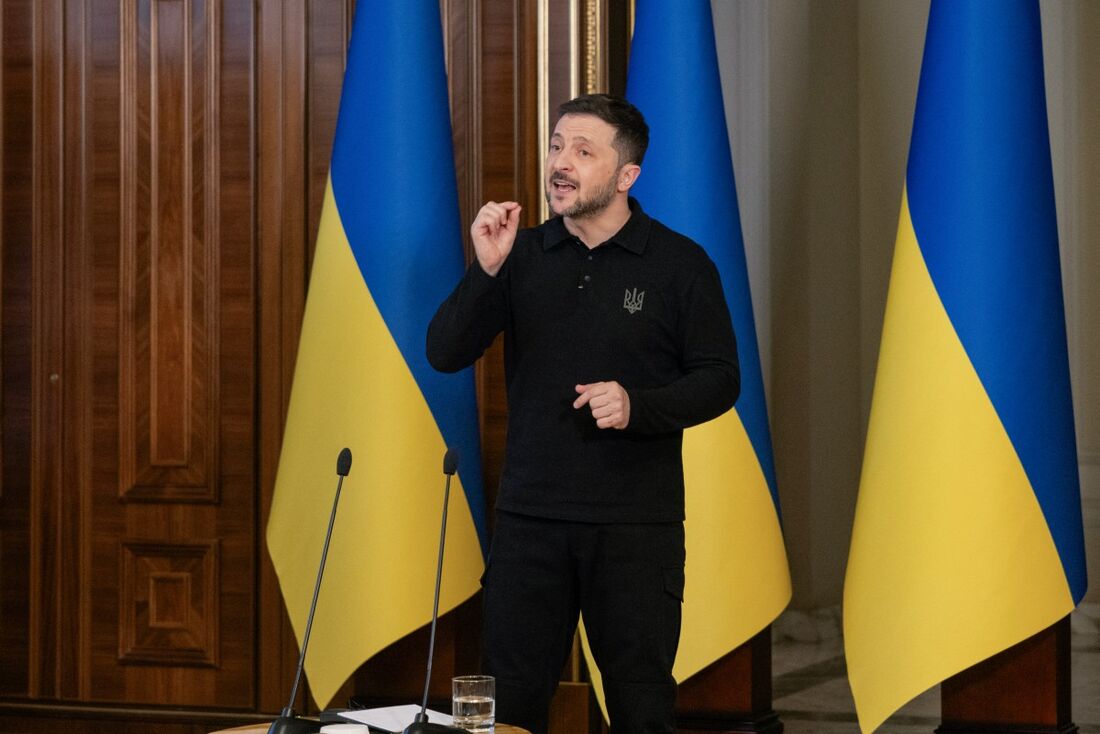 O presidente ucraniano, Volodymyr Zelensky