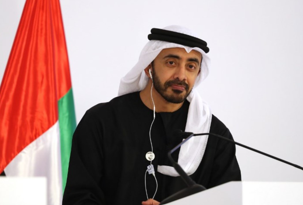 Sheikh Abdullah bin Zayed Al Nahyan do Ministério das Relações Exteriores dos Emirados Árabes Unidos