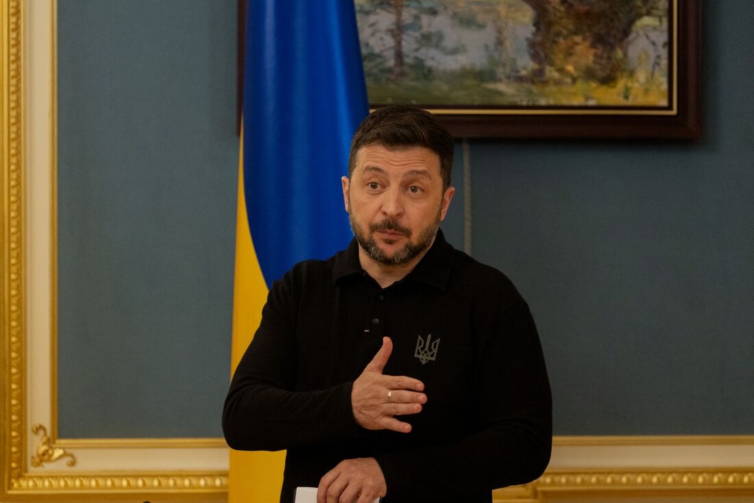 O presidente ucraniano, Volodymyr Zelensky