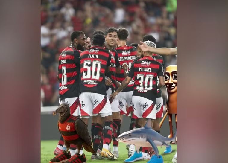 Personagens pitorescos invadem Maracanã após goleada do Flamengo