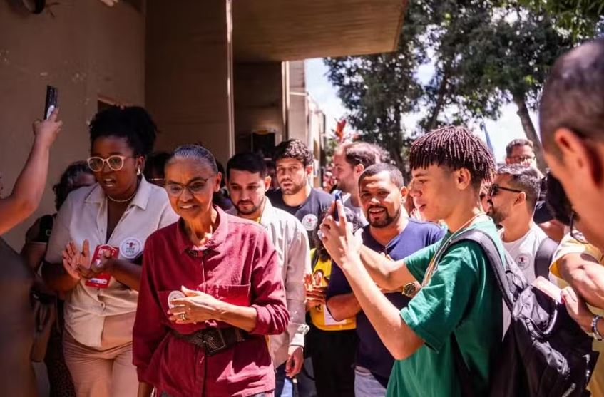 Marina Silva no congresso da Rede Sustentabilidade