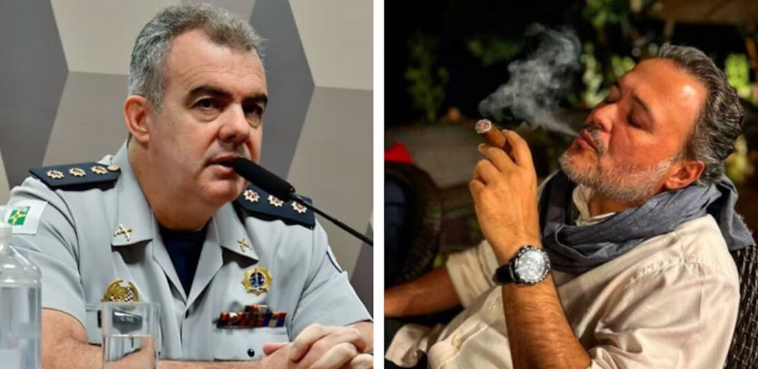 O coronel Jorge Eduardo Naime e o empresário Fernando Neto (PT)