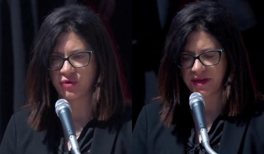 Bianca Fraccalvieri, jornalista brasileira responsável pela leitura em português da Oração Universal durante a missa fúnebre do Papa Francisco