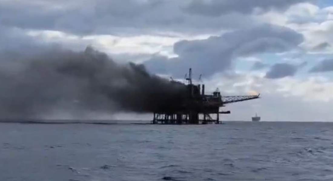 Incêndio com explosão atingiu plataforma da Petrobras na Bacia de Campos