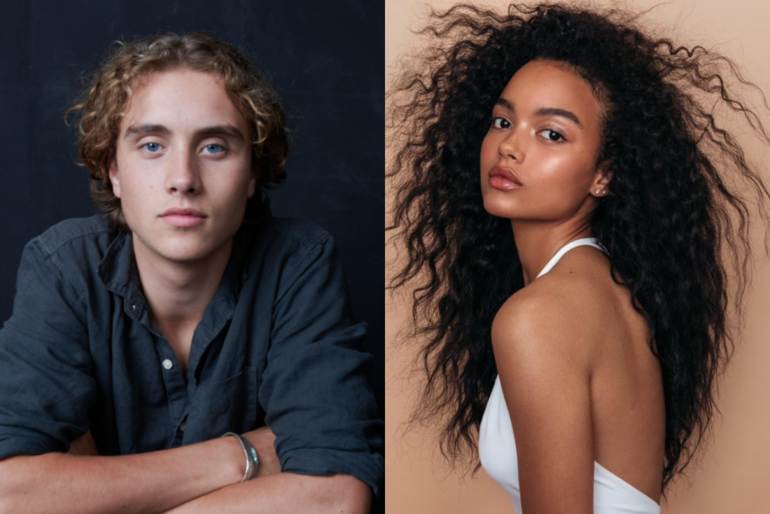 Os atores Joseph Zada e Whitney Peak