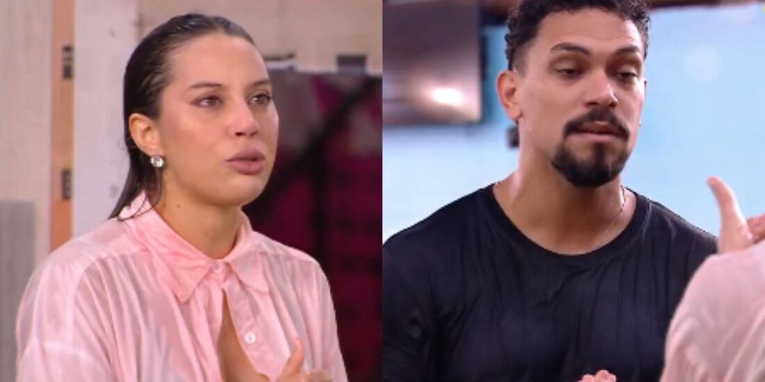 Renata e Vinícius protagonizaram uma discussão que começou na área externa