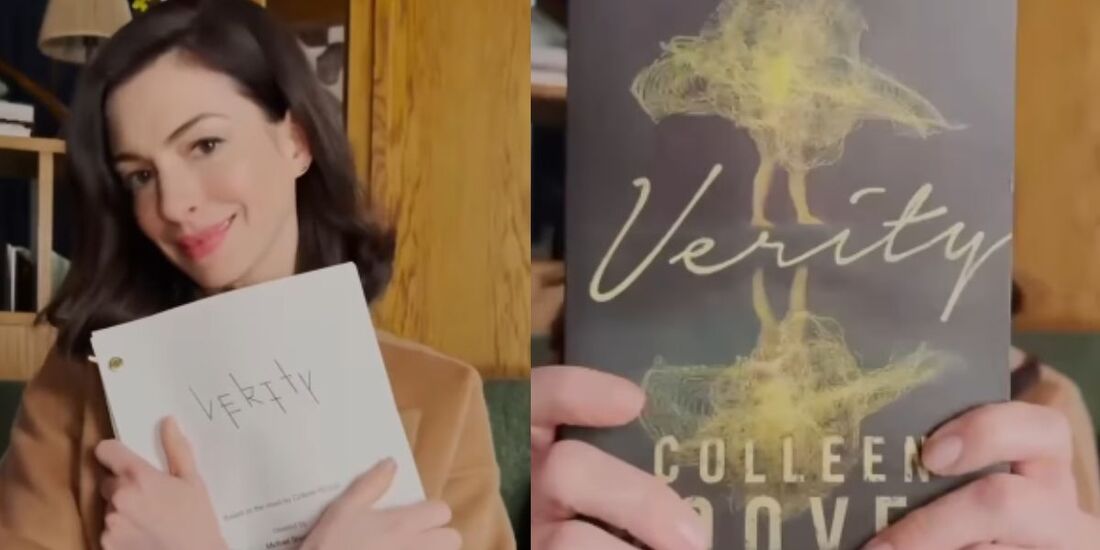 Anne Hathaway mostra roteiro de ''Verity'' em vídeo publicado no seu Instagram