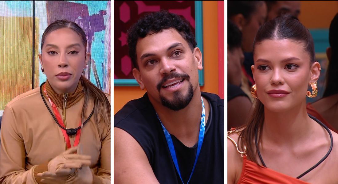 Renata, Vinícius e Vitória Strada formam o Paredão Triplo do BBB 25